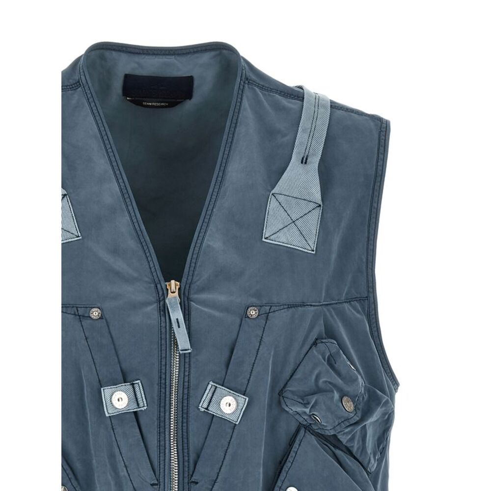 Stone Island Men 'G100016 David Light Indigo-Tc' Vest - Picture 3 of 4